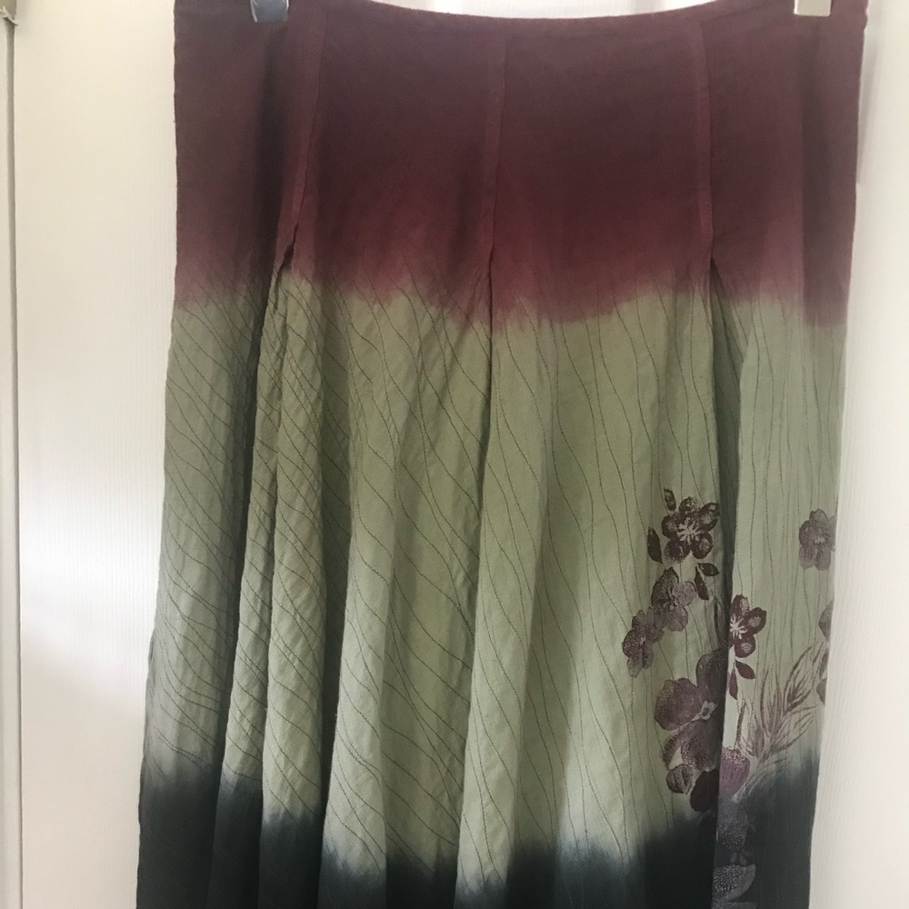 European Quilted tye dye design skirt